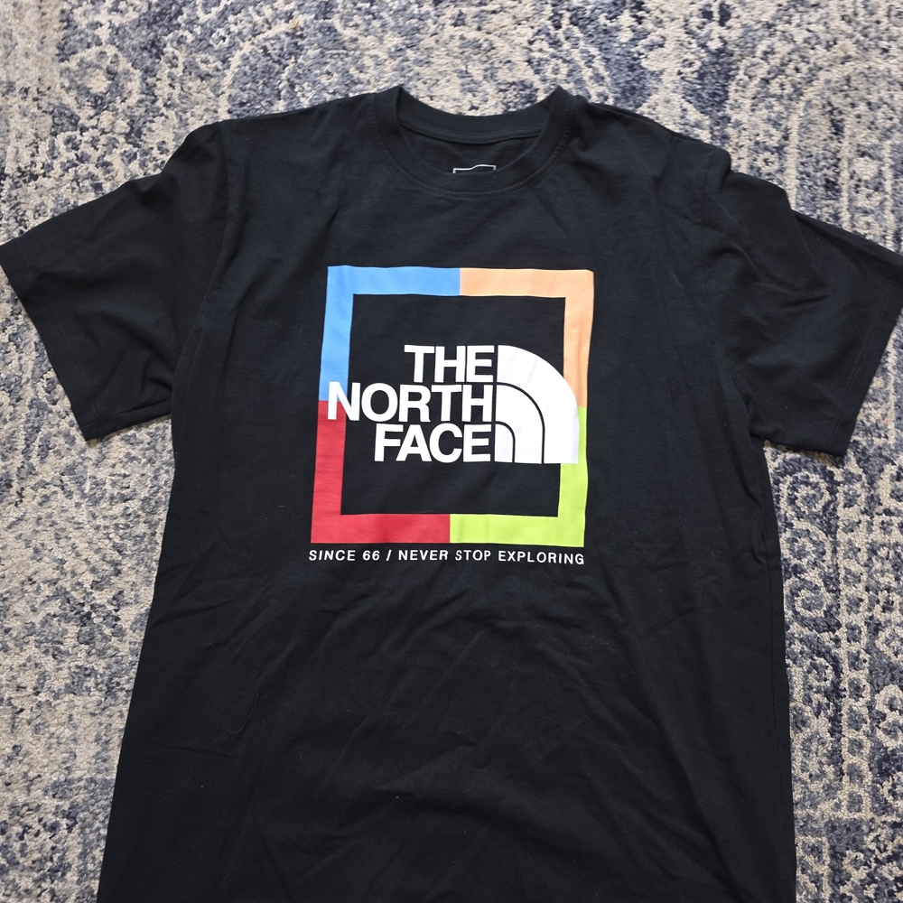 The North Face Multicolor Logo Black Tee